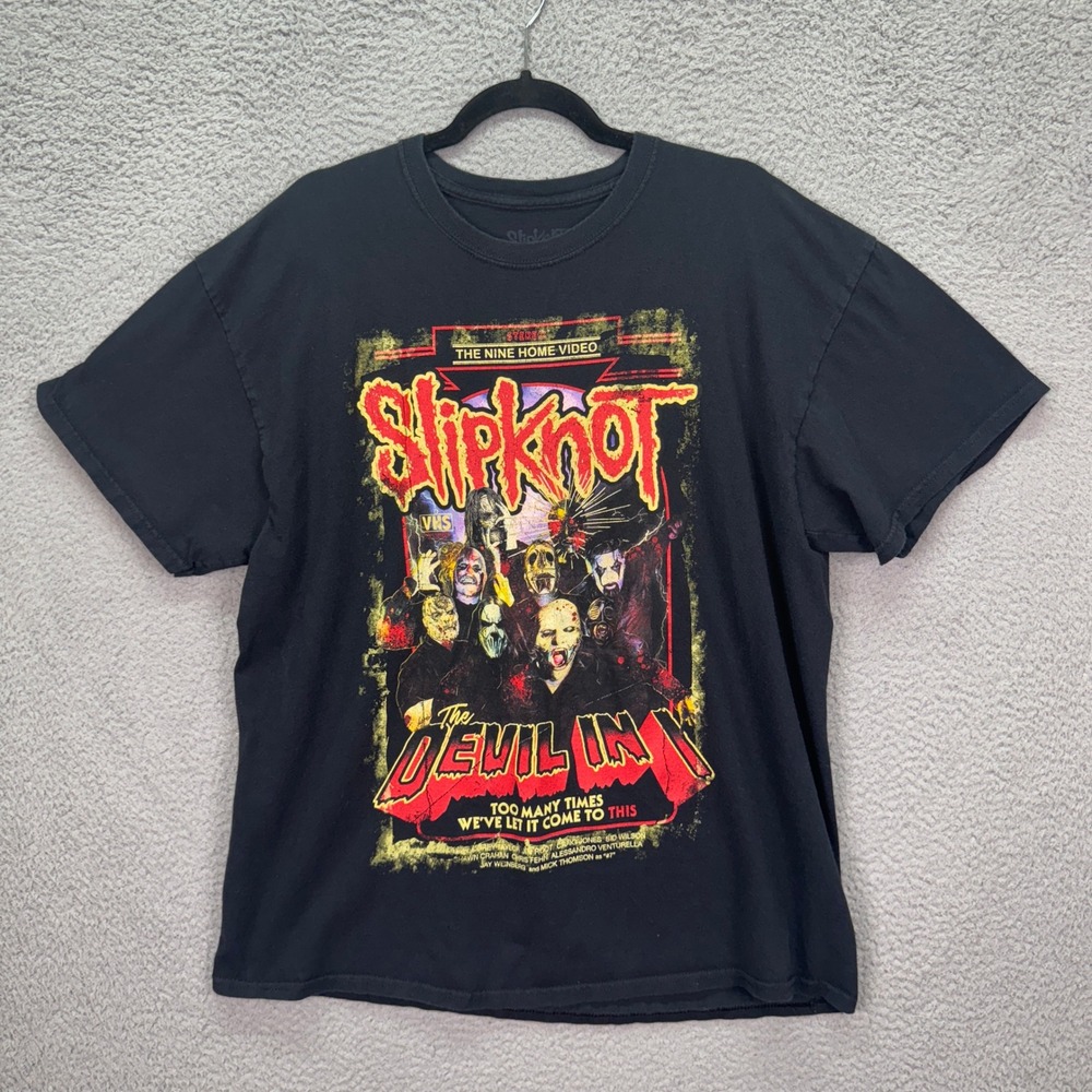 Slipknot‎ T-Shirt Mens XL Black The Devil In I The Nine Home Video Graphic Metal
